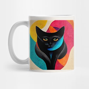 Abstract Cat Mug